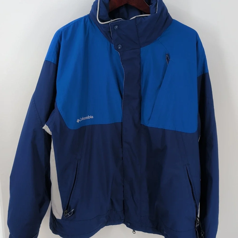 Columbia Bugaboo II Interchange Waterproof Insulated‎ Windbreaker Jackets Blue L